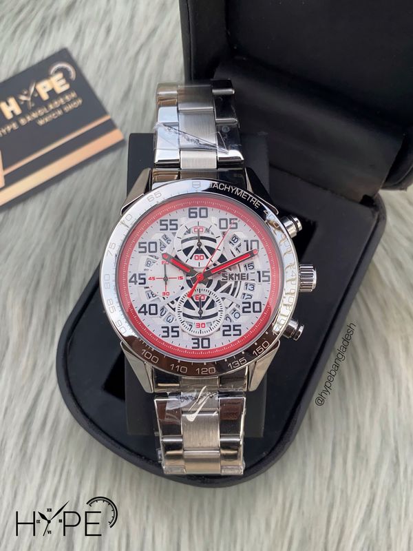 Skemi chronograph chain (Silver-White)