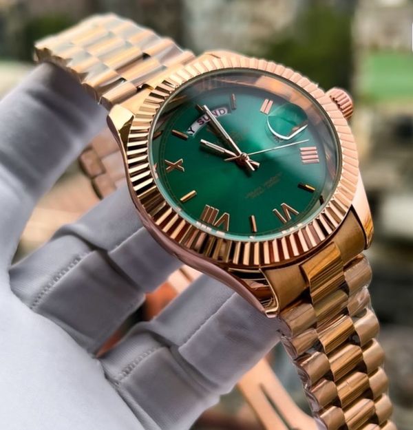 ROLEX DAY-DATE ROSE GOLD CH GREEN DIAL