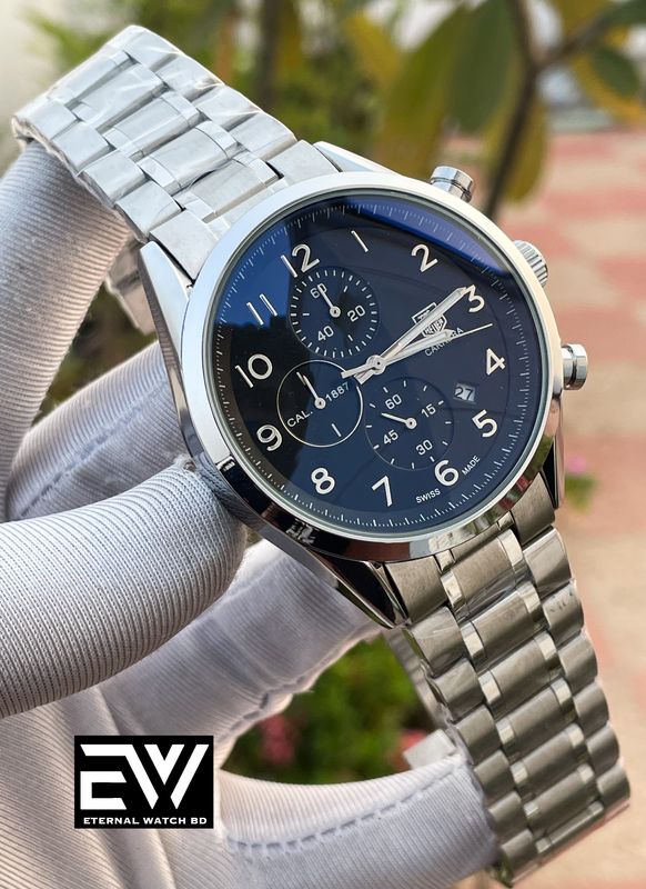 TAG 1887 SILVER CH BLUE DIAL
