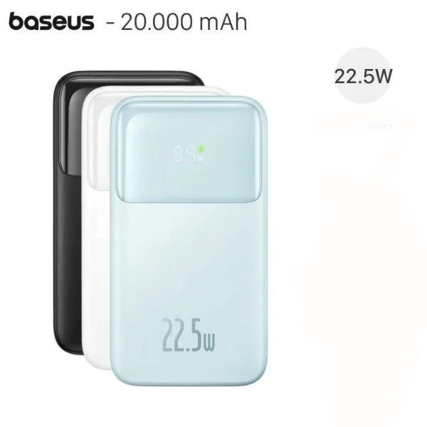 Baseus Comet Series 22.5W 20000mAh Dual Cable Digital Display Power Bank