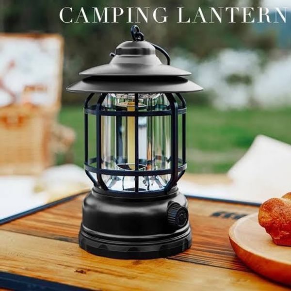 Product details of Vintage LED Lantern with Rechargeable Battery - Portable Camping Light