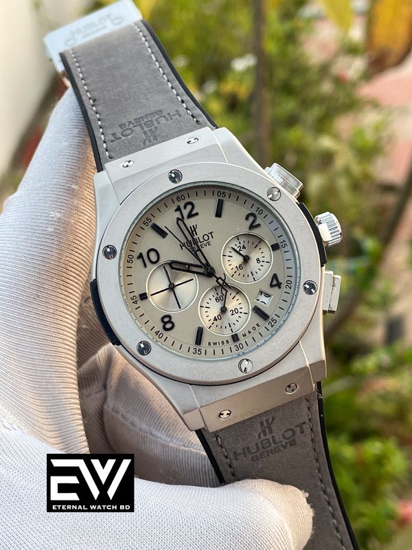 HUBLOT BB GRAY BELT VELVET TEXTURE
