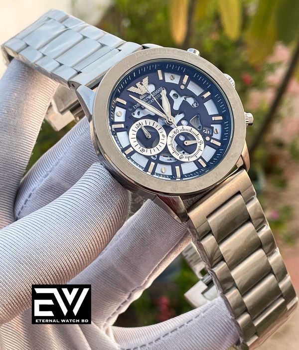 ARMANI MECCANICO CH MATT BLUE DIAL