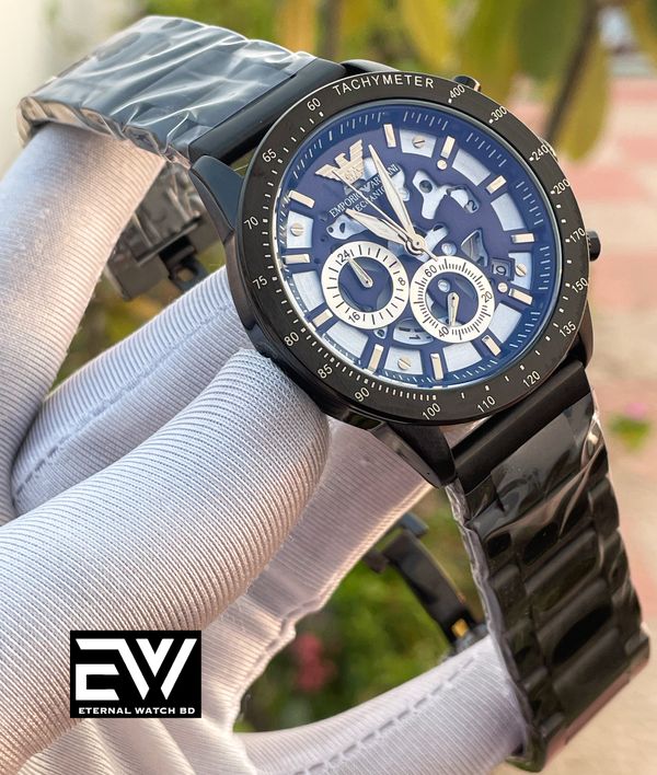 ARMANI MECCANICO CH MATT BLACK DIAL