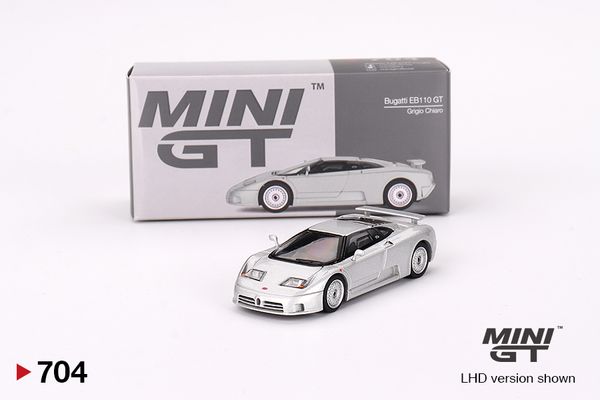 MiniGT 704 Bugatti EB110 GT Grigio Chiaro