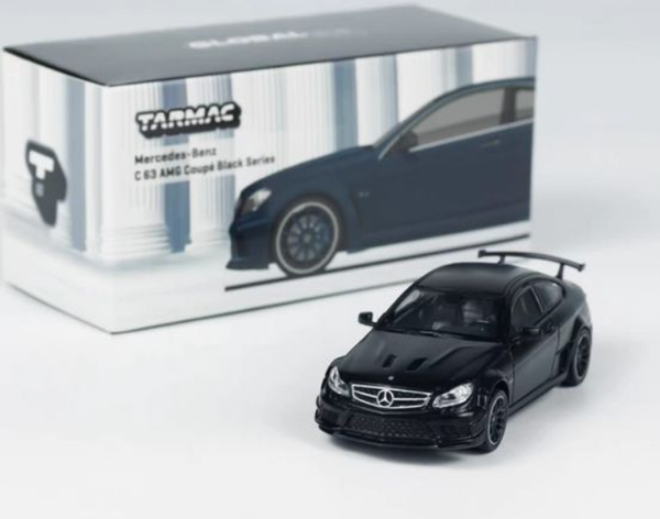 Tarmac Works 1:64 Mercedes-Benz C63 AMG Coupe Black Series Matte Black
