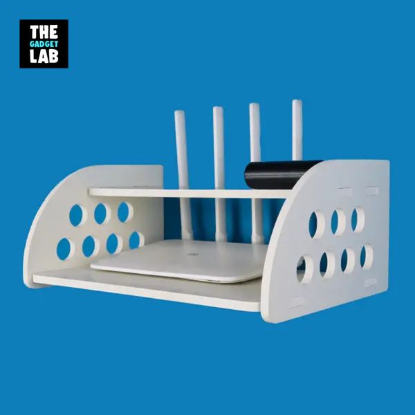 Router Stand – Round Cut New Design – White Color - Image 2