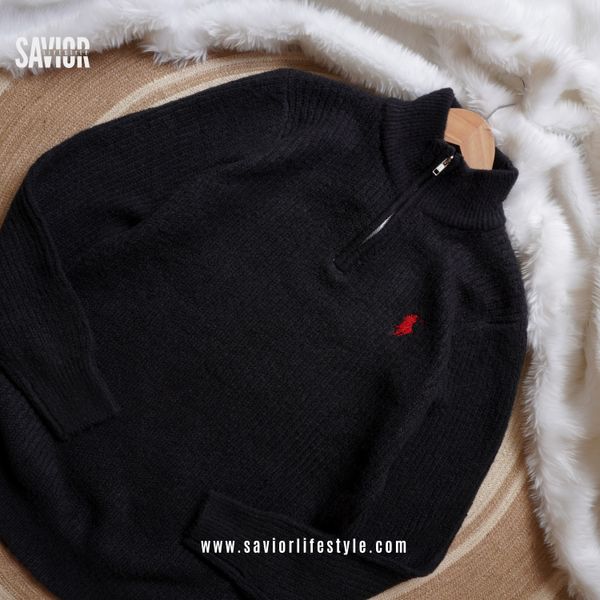 Black Color - Soft Knit Sweater