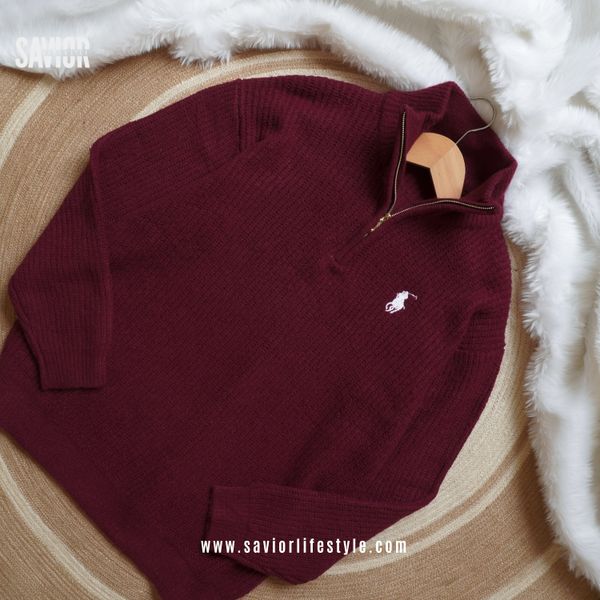 Maroon Color - Soft Knit Sweater