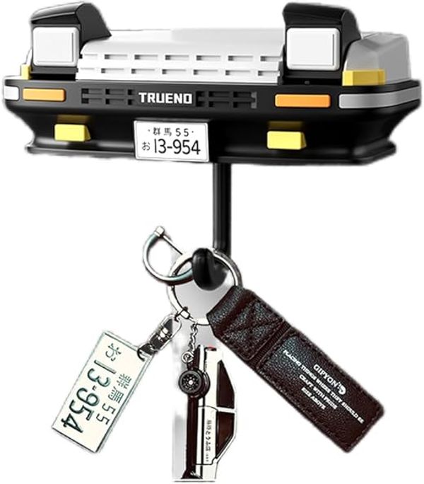 Car Headlight Wall Key Holder – Creative Automotive Key Hanger with LED Light