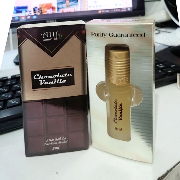 Chocolate Vanilla Attar Roll-On Free From Alcohol 8ml