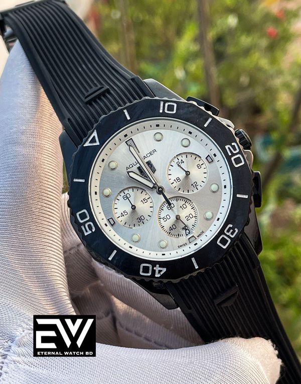 TAG AQUARACER BLACK BODY WHITE PLAN DIAL