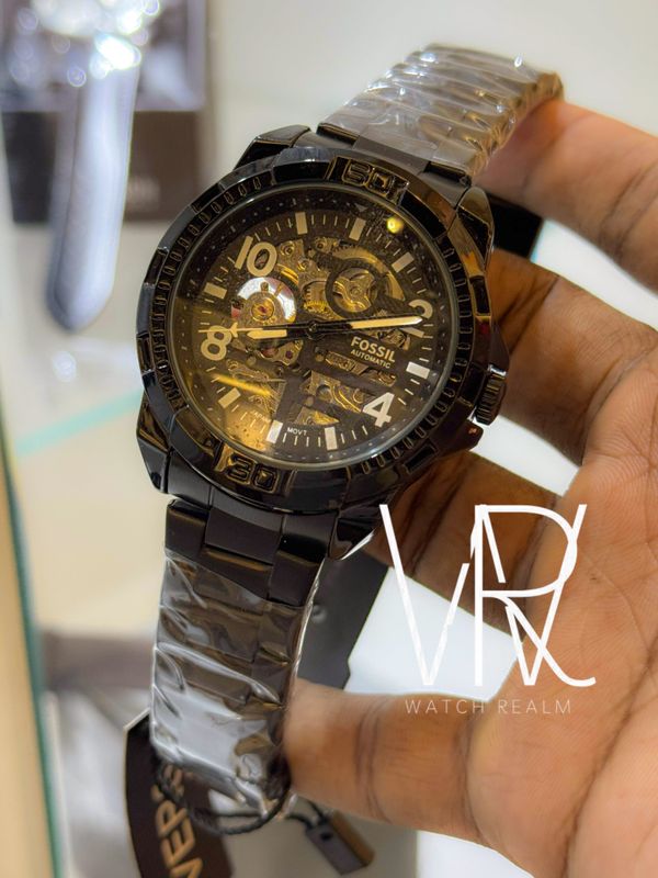 FOSSIL AUTO CHAIN NEW BLACK