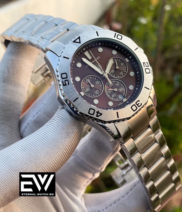 TAG AQUARACER CH SILVER BODY BROWN DIAL