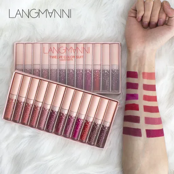 💋Langmanni 12 colour Suit Liquid Matte Lipstick💋