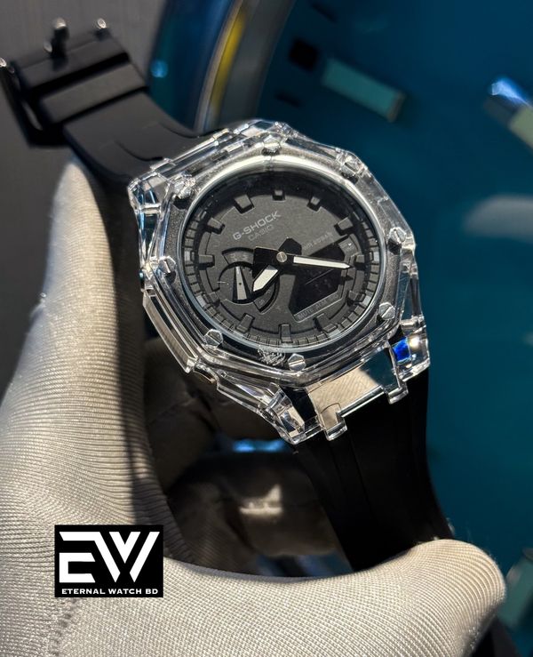 CASIO GSHOCK 2100 TRANSPARENT FULL BLACK