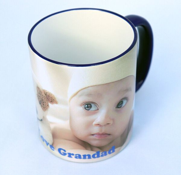 RIM Personalised Coffee, Tea, Water Mug, Add Photo Text Logo Picture Image