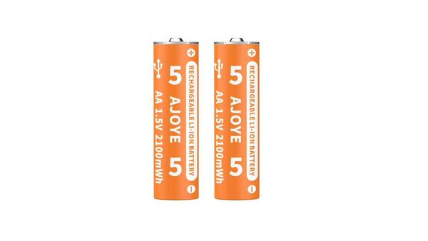 Rechargeable AA Battery 1.5V 2100mWh – USB Li-ion Power Battery