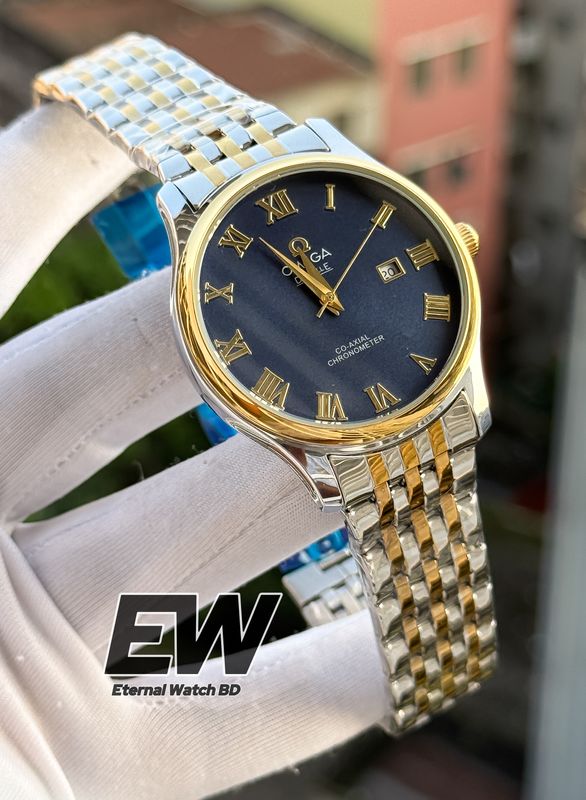 OMEGA SWEEP CHAIN TWO TONE BLUE DIAL