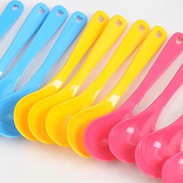 Baby Training Feeding Plastic spoon set(12pis)