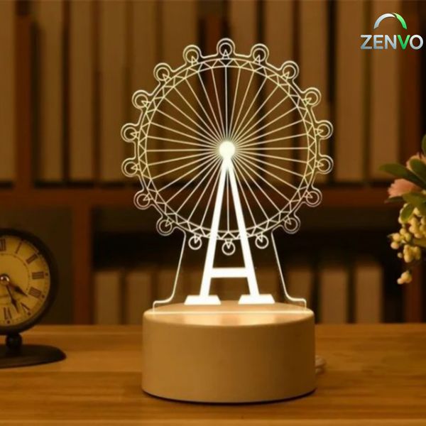 GearUP Acrylic Multicolor Night Lamp (Ferris Wheel)