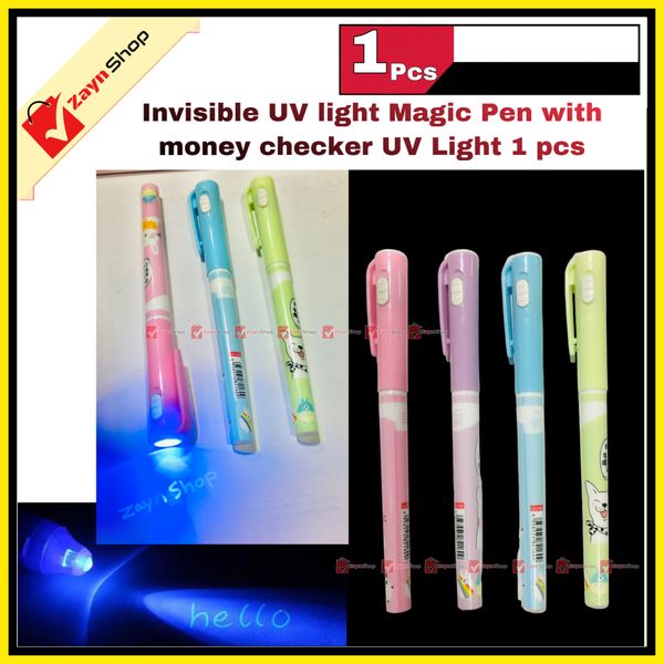 Invisible Ink UV Light Pen With Money Checker 1 Pcs