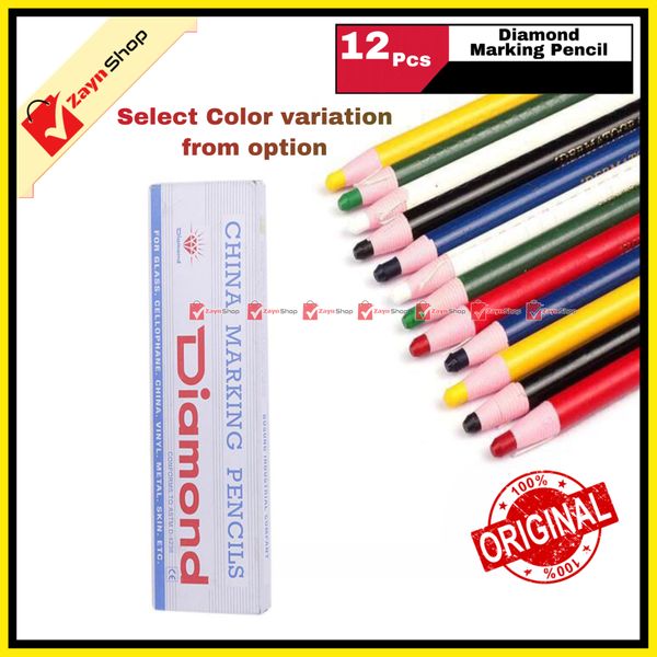 Diamond China Marking Color Pencil pack of 12 Colors