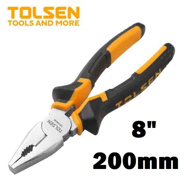 TOLSEN 8" Combination Pliers (200mm) TPR Handle Model: 10002