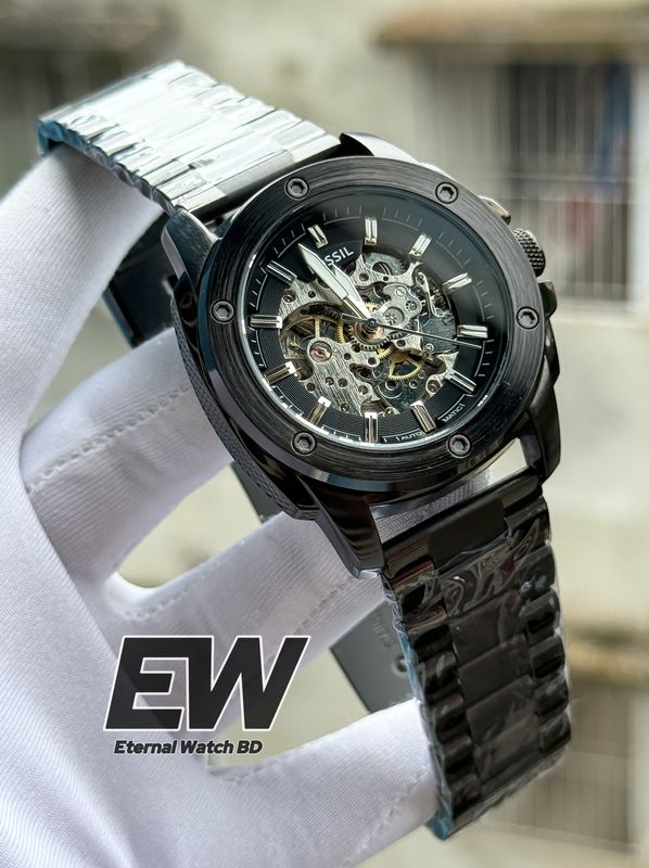 FOSSIL AUTOMATIC CHAIN FULL BLACK