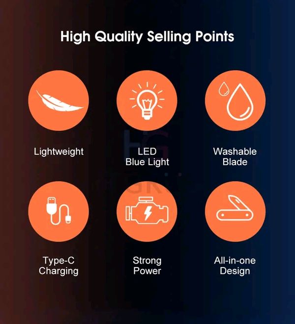 💥HEGRUS Electric Shaver with Cleaning Brush - Image 3