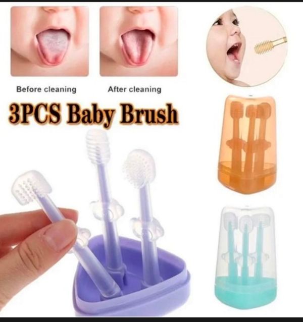 Silicon toothbrush set 3in1
