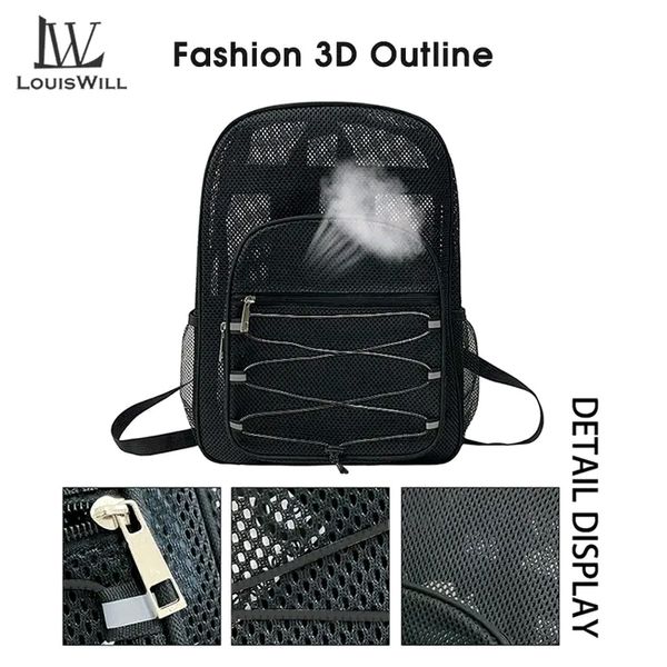 💥LouisWill Breathable Backpack with Elastic Cord for Commuting Swimming/Outdoor/Sports - Image 5