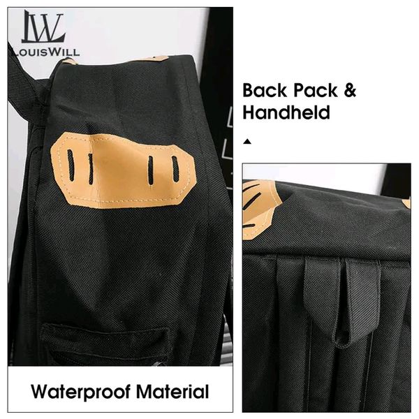 LouisWill Unisex Backpack Large Capacity Shoulder Bag Fashion Student Bag School Bag Hiking Travel Bags Men's Waterproof Bag Casual Nylon Backpacks - Image 6