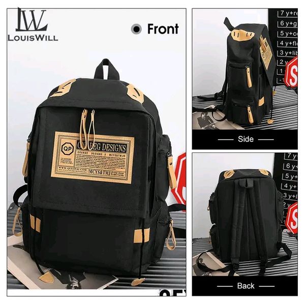 LouisWill Unisex Backpack Large Capacity Shoulder Bag Fashion Student Bag School Bag Hiking Travel Bags Men's Waterproof Bag Casual Nylon Backpacks - Image 10