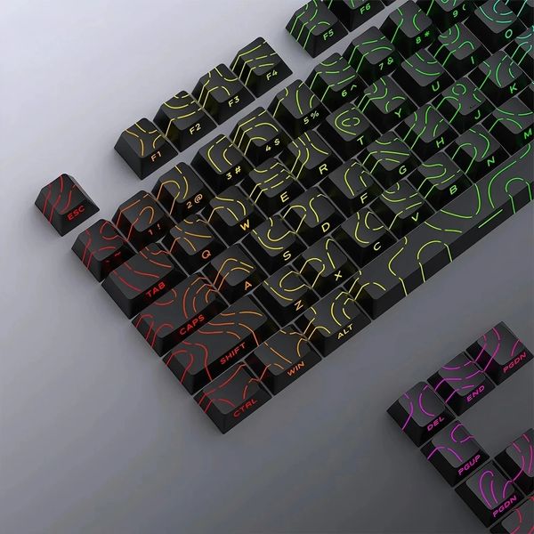 Shine Through Topograpgic Keycaps