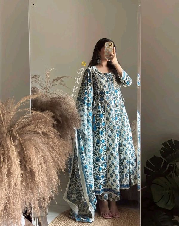 New Anarkoli Gown Three Piece set