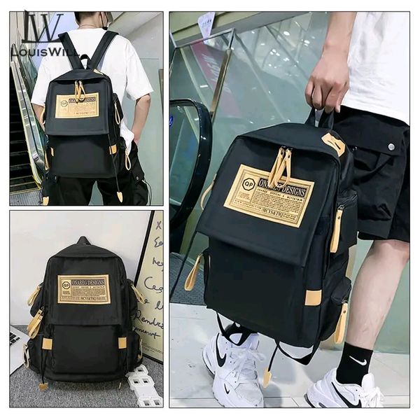 LouisWill Unisex Backpack Large Capacity Shoulder Bag Fashion Student Bag School Bag Hiking Travel Bags Men's Waterproof Bag Casual Nylon Backpacks - Image 11