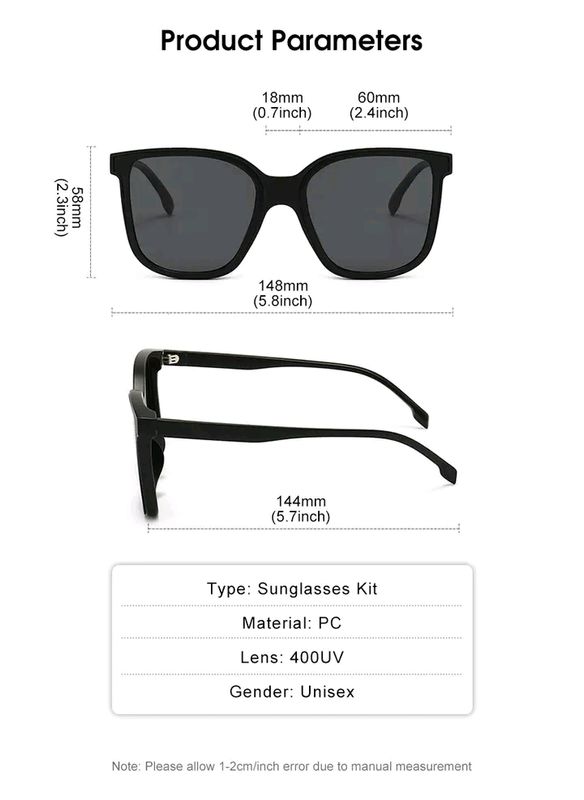 LouisWill Unbreakable UV Protection Three In One Magnetic Absorption Sunglasses - Image 9