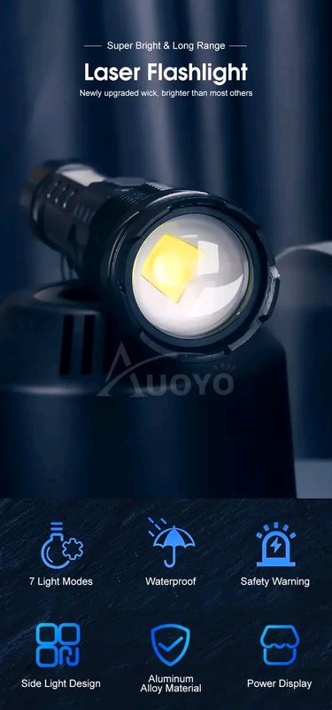 Auoyo Waterproof Multifunctional Telescopic Focusing 2000m Super Bright light - Image 7