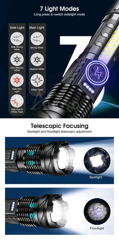 Auoyo Waterproof Multifunctional Telescopic Focusing 2000m Super Bright light - Image 10