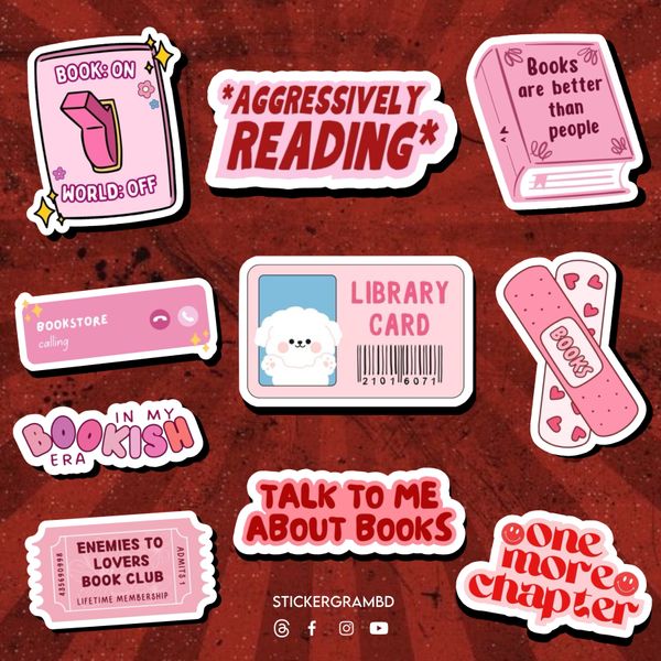 Book Lovers Sticker Set 03