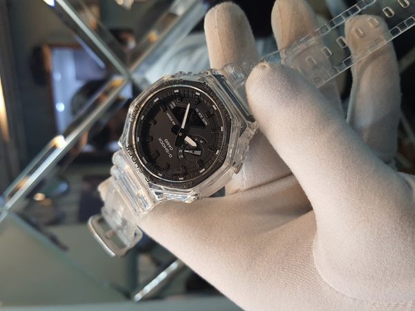 G shock Black Dial Transparent Case & Belt AA