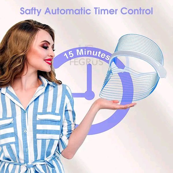 HEGRUS 7 Colors LED Photon Therapy Facial Light Face Mask - Image 3