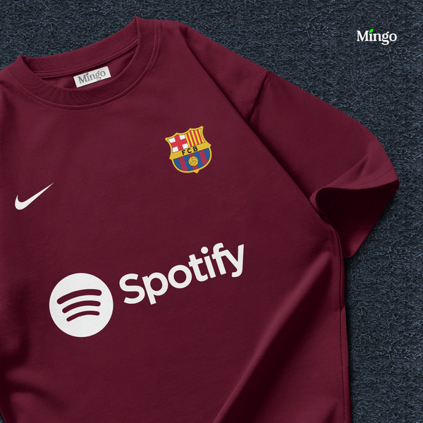 BAR - Maroon Dropshoulder Tshirt - Image 2