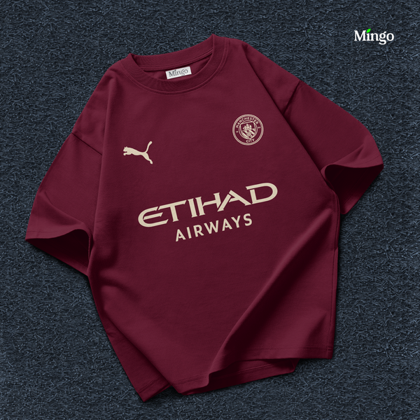 MCI - Maroon Dropshoulder T-Shirt - Image 1