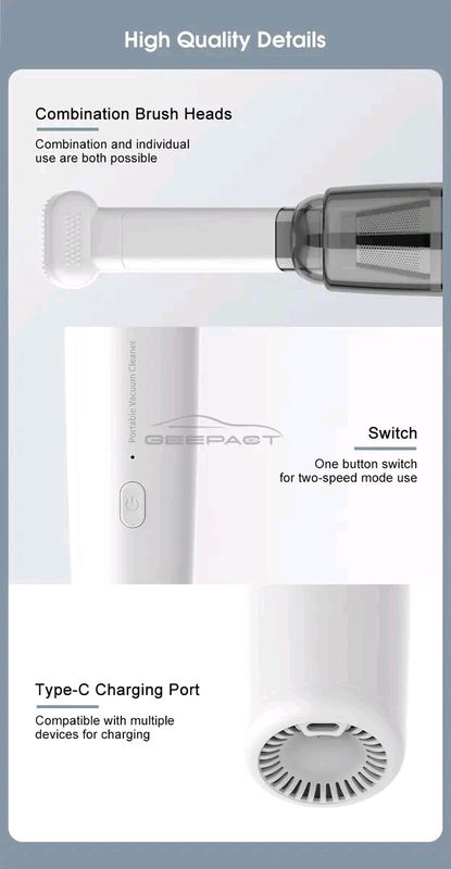 💥Geepact Mini Portable Handheld Rechargeable Vacuum Cleaner - Image 7