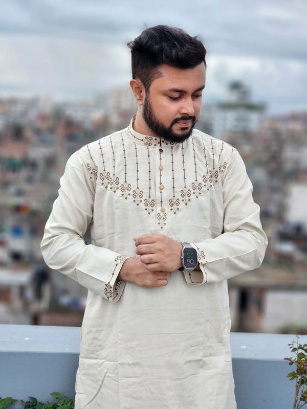 Premium Elite Chest embroidered panjabi code 718