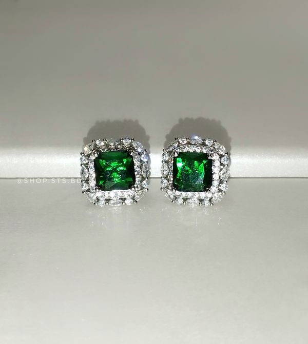Emerie silver stud earrings