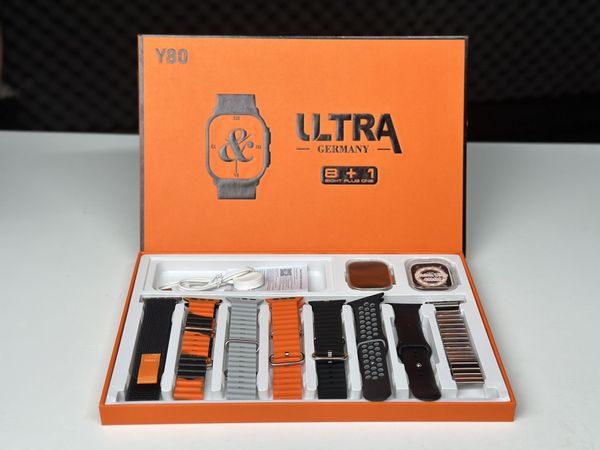 Y80 Ultra Smartwatch With 8 Strap