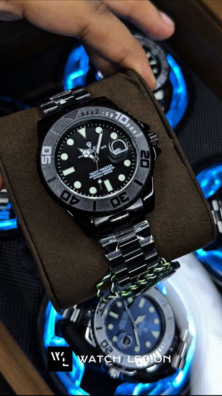 ROLEX YACHT MASTER CHAIN FULL BLACK SWEEP